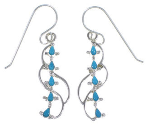Sterling Silver Turquoise Pendant Earrings Jewelry Set NX65554